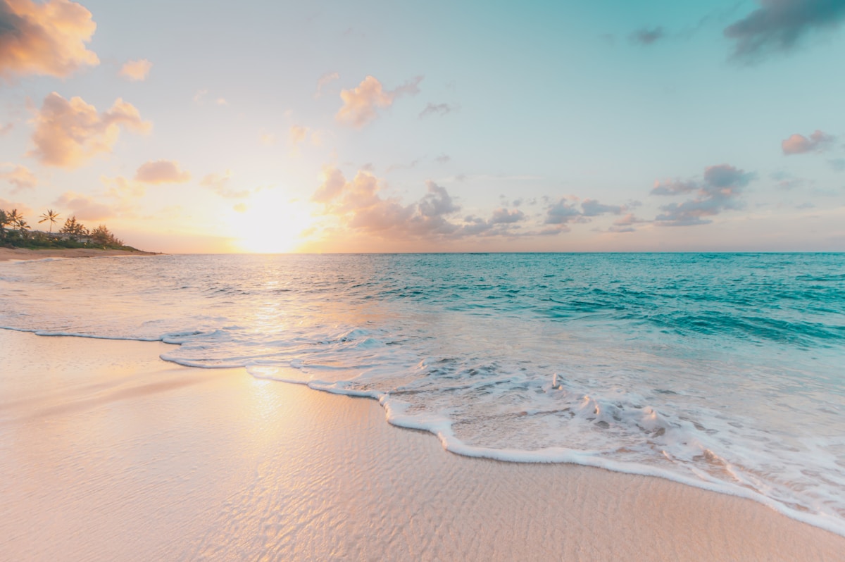 Paradise beach turquoise water white sand